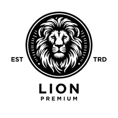 Lion logo icon vector illustration, emblem design