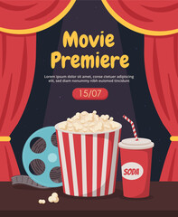 Movie premiere vector poster