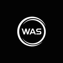 WAS set ,WAS logo. W A S design. White WAS letter. WAS, W A S letter logo design. Initial letter WAS letter logo set, linked circle uppercase monogram logo. W A S letter logo vector design.	