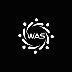 WAS set ,WAS logo. W A S design. White WAS letter. WAS, W A S letter logo design. Initial letter WAS letter logo set, linked circle uppercase monogram logo. W A S letter logo vector design.	