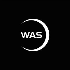 WAS set ,WAS logo. W A S design. White WAS letter. WAS, W A S letter logo design. Initial letter WAS letter logo set, linked circle uppercase monogram logo. W A S letter logo vector design.	
