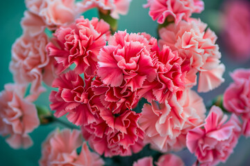 Fototapeta premium carnation flowers in pink and red for Mother's Day love gift