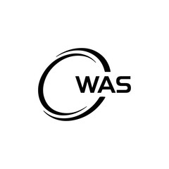 WAS set ,WAS logo. W A S design. White WAS letter. WAS, W A S letter logo design. Initial letter WAS letter logo set, linked circle uppercase monogram logo. W A S letter logo vector design.	