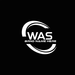 WAS set ,WAS logo. W A S design. White WAS letter. WAS, W A S letter logo design. Initial letter WAS letter logo set, linked circle uppercase monogram logo. W A S letter logo vector design.	