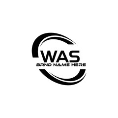 WAS set ,WAS logo. W A S design. White WAS letter. WAS, W A S letter logo design. Initial letter WAS letter logo set, linked circle uppercase monogram logo. W A S letter logo vector design.	