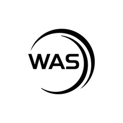 WAS set ,WAS logo. W A S design. White WAS letter. WAS, W A S letter logo design. Initial letter WAS letter logo set, linked circle uppercase monogram logo. W A S letter logo vector design.	