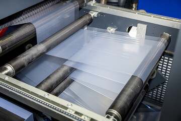 Industrial line for the production of transparent polyethylene film. Transparent film production...