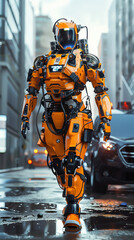 Robot, humanoid, medic, army, security, societal assistance, and maintaining order in urban areas
