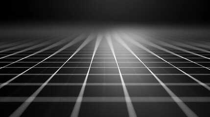thin, perspective-based white grid lines on a black background