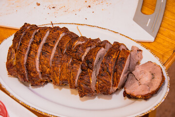 Honey Garlic Pork Tenderloin Recipe , oven-roasted pork roll