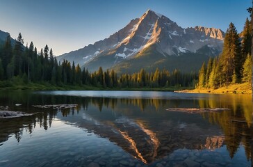 lake in the mountains Alpine Majesty A Glimpse into Nature's Grandeur
