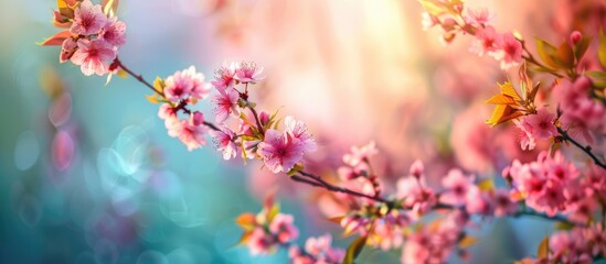 Vivid background of spring in nature