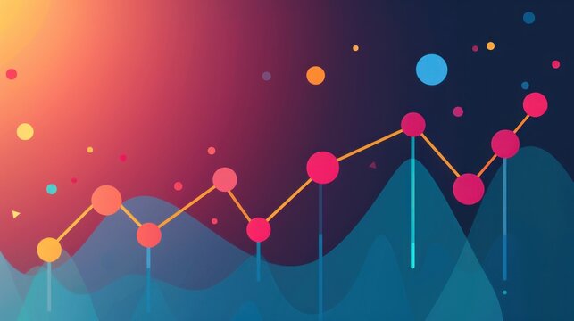 A simple line graph evolves to depict changing customer ratings over time.