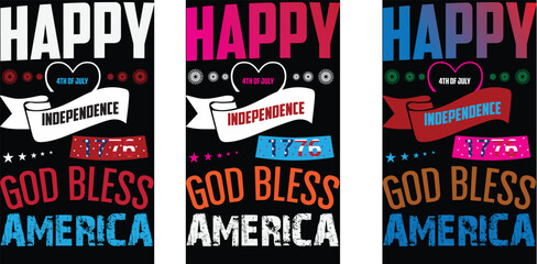 Naklejka premium 4 Th Of July T-Shirt for vactor design 