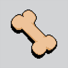 Pixel art illustration Bone. Pixelated Bone. Dog Pet Bone  pixelated for the pixel art game and icon for website and video game. old school retro.