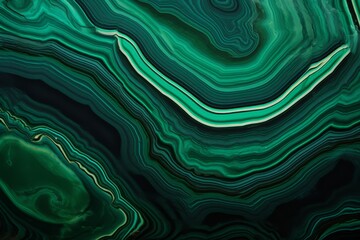 Fototapeta premium Close-up of malachite with unique green banding, suitable for vibrant and eye-catching background designs,
