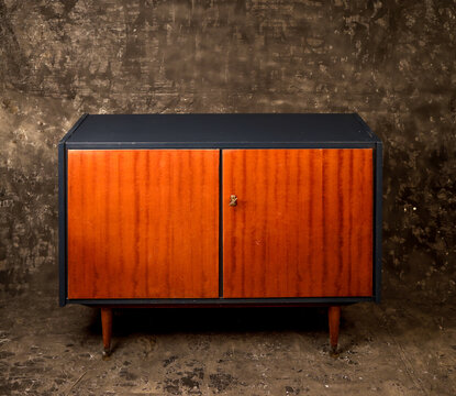 old vintage furniture on a gray background