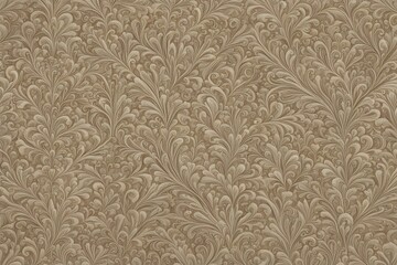 A brown and tan floral patterned wallpaper