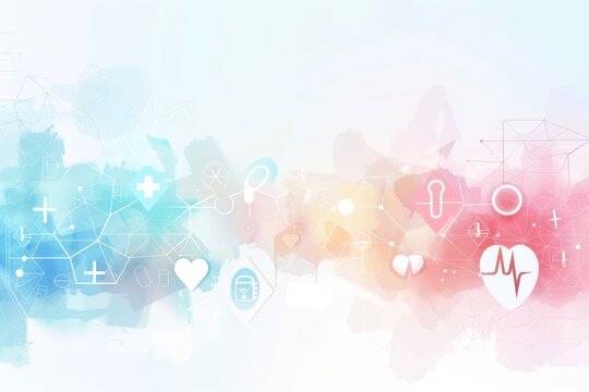 background with medical cross symbols and health