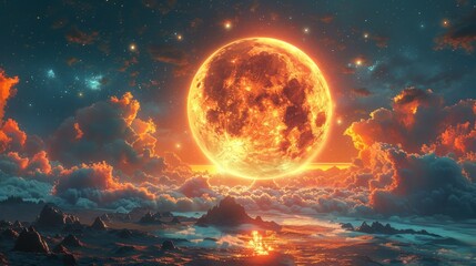 Obraz premium AI-crafted future, vibrant technological marvels, space expeditions beyond earth, AI Generative