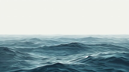 Vector calm ocean wide illustration, serene sea panorama, tranquil marine scene, expansive peaceful waterscape, AI Generative