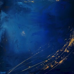 Blue and gold abstract art background