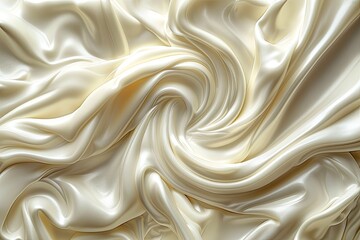 Obraz premium A white fabric with a swirl pattern. The fabric is very smooth and silky