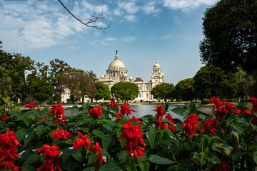 The beautiful Victoria Memorial the iconic tourist destination in Kolkata.