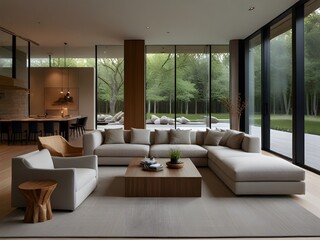 Harmony of Indoor and Outdoor: A Modern Living Room Oasis