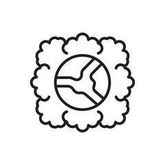 Global Warming Icon - Earth Air Pollution Icon