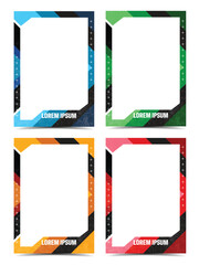 Techno player trading card photo frame border