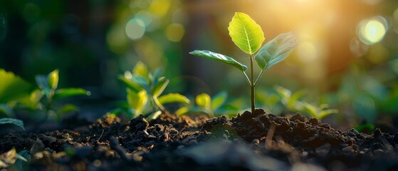Sapling in sunlight, story of green tech evolution