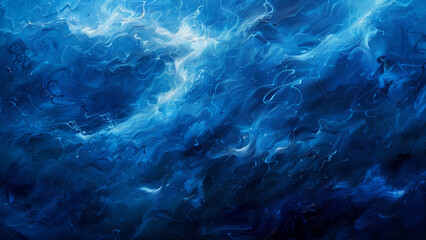 Obraz premium Deep Dive: Blue Oil Painting Background