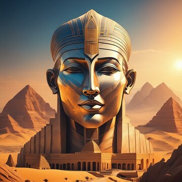 gran esfinge egipcia colosal. (modelo dos).