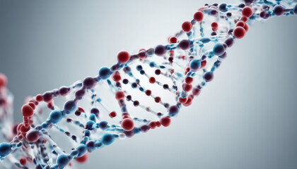 Obraz premium human gene structure, isolated white background 