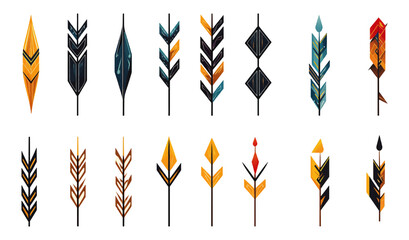 Arrows graphic set Handmade hand drawing flat design