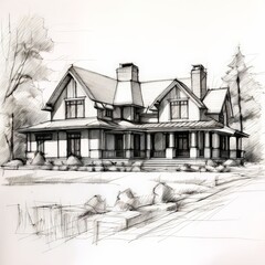 a house traditional architecture plan