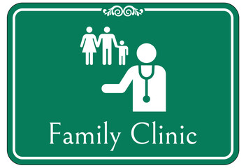 Family clinic sign