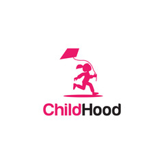Chid Hood Logo Design Cute Simple