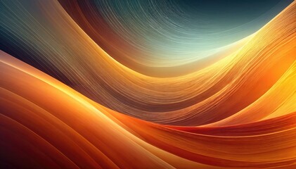 Smooth Curves in Vibrant Orange-Yellow Gradient