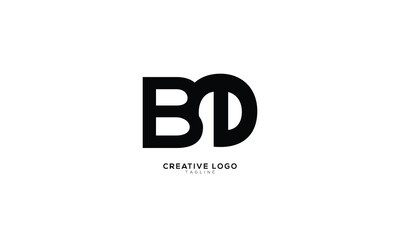 BD Abstract initial monogram letter alphabet logo design