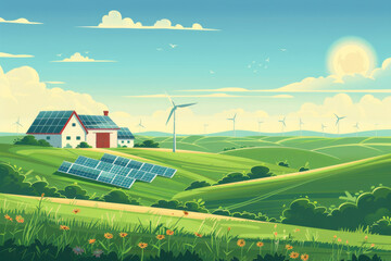 Green Energy Renewable Resources,energy types that are generated from natural resources, such as sunlight, wind, the movement of water.
