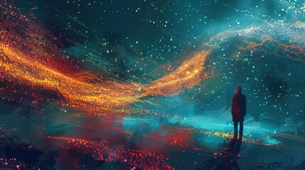 Fototapeta premium Discover how data science can help you. Where insights gleaned from vast data sets illuminate the path to innovation and discovery.