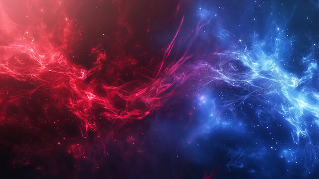 Red and Blue isolation background, Illustration