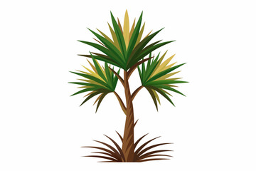 palm tree isolated vector art illustration