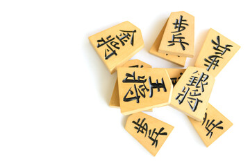 将棋の駒のクローズアップ