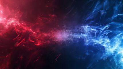 Red and Blue isolation background, Illustration