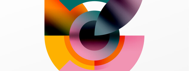 the letter g is made of colorful circles on a white background . High quality