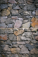 old wall of stone shell rock of arbitrary shape.