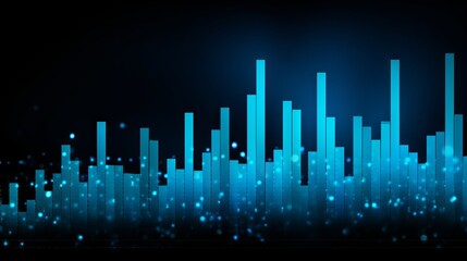 Dynamic blue graph illustrating impressive business growth trends

